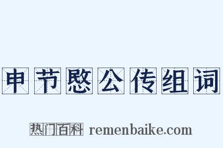 申节愍公传组词是什么意思的图片